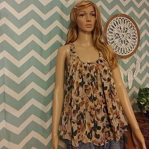 Urban Outfitters Kimche blue floral shirt Sz S